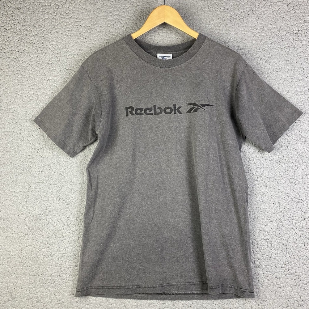 Vintage Reebok T Shirt Gray Size M  Single Stitch Made In USA